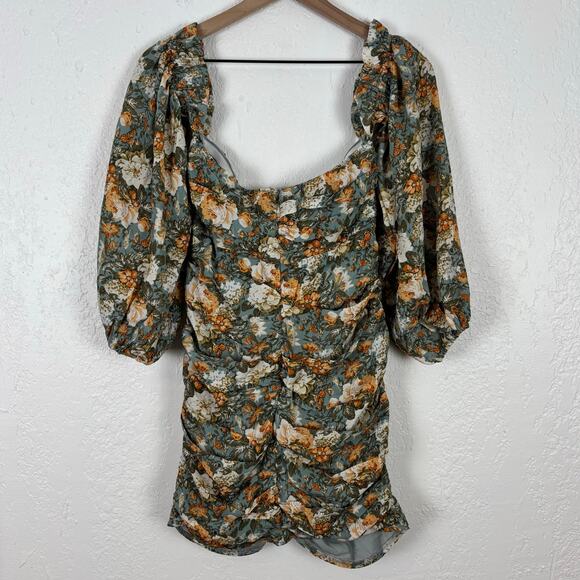 Hello Molly Basque Country Dress in Sage White Print NWT Size 6 - Picture 4 of 7